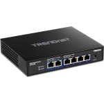 Switch 6 porturi, 4 x 2.5G si 2 x 10G , Fanless - TRENDnet TEG-S762 SafetyGuard Surveillance