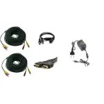 Kit accesorii sisteme de supraveghere pentru 2 camere, cabluri gata mufate, cablu HDMI, sursa alimentare, splitter SafetyGuard Surveillance