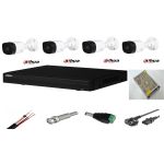 Sistem supraveghere video exterior 4 camere Dahua 2MP IR 20m, DVR Dahua, accesorii incluse SafetyGuard Surveillance