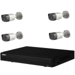 Kit 4 Camere Supraveghere exterior bullet HDCVI Dahua Cooper 2MP 1080 P, 3.6mm, Smart IR 20m, IP67, DVR 4 canale SafetyGuard Surveillance