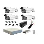 Kit complet 4 camere supraveghere exterior HIKVISION FULL HD 40 m IR cu backup si hard 1Tb SafetyGuard Surveillance