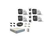Kit complet de supraveghere Hikvision 4 camere AnalogHD 2MP lentila 2.8mm IR 30m, DVR 4 canale 2MP, HDD si accesorii SafetyGuard Surveillance