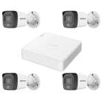 Sistem de supraveghere basic 4 camere supraveghere exterior 2MP Microfon Hikvision Turbo HD SafetyGuard Surveillance