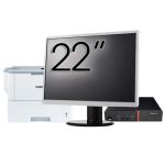 Pachet Calculator LENOVO Thinkcentre M600 Tiny, Intel Pentium J3710 1.60-2.64GHz, 4GB DDR3, 120GB SSD + Monitor 22&quot; &amp; Imprimanta Brother HL-L6300DW NewTechnology Media