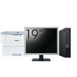 Pachet Calculator Second Hand DELL OptiPlex 3070 Mini, Intel Core i3-9100T 3.10 - 3.70GHz, 8GB DDR4, 256GB SSD + Monitor 19 Inch + Imprimanta Brother HL-L6300DW NewTechnology Media