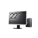 Pachet Calculator Second Hand Fujitsu Esprimo Q958 Mini PC, Intel Core i5-8400 2.80 - 4.00GHz, 8GB DDR4, 256GB SSD + Monitor 22" NewTechnology Media