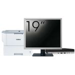 Pachet Calculator Second Hand HP EliteDesk 800 G3 Mini PC, Intel Core i5-6500T 2.50GHz, 8GB DDR4, 256GB SSD + Monitor 19&quot; &amp; Imprimanta Brother HL-L6300DW NewTechnology Media