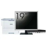 Pachet Calculator Second Hand HP EliteDesk 800 G3 Mini PC, Intel Core i5-6500T 2.50GHz, 8GB DDR4, 256GB SSD + Monitor 19" &amp; Imprimanta Brother HL-L6300DW NewTechnology Media
