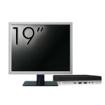 Pachet Calculator Second Hand HP EliteDesk 800 G3 Mini PC, Intel Core i5-6500T 2.50GHz, 8GB DDR4, 256GB SSD + Monitor 19&quot; NewTechnology Media