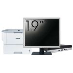 Pachet Calculator Second Hand HP EliteDesk 800 G5 Mini PC, Intel Core i5-9500T 2.20 - 3.70GHz, 8GB DDR4, 256GB SSD + Monitor 19&quot; &amp; Imprimanta Brother HL-L6300DW NewTechnology Media