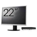Pachet Calculator Second Hand HP ProDesk 400 G4 Mini PC, Intel Core i3-8100T 3.40GHz, 8GB DDR4, 256GB SSD + Monitor 22" NewTechnology Media