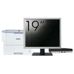 Pachet Calculator Second Hand HP ProDesk 400 G4 Mini PC, Intel Core i5-8500T 2.10 - 3.50GHz, 8GB DDR4, 256GB SSD + Monitor 19" &amp; Imprimanta Brother HL-L6300DW NewTechnology Media