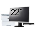 Pachet Calculator Second Hand HP ProDesk 400 G4 Mini PC, Intel Core i5-8500T 2.10 - 3.50GHz, 8GB DDR4, 256GB SSD + Monitor 22&quot; &amp; Imprimanta Brother HL-L6300DW NewTechnology Media