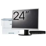 Pachet Calculator Second Hand HP ProDesk 400 G6 Mini, Intel Core i5-10500T 2.30 - 3.80GHz, 8GB DDR4, 256GB SSD + Monitor 24" &amp; Imprimanta Brother HL-L6300DW NewTechnology Media