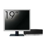 Pachet Calculator Second Hand HP ProDesk 600 G3 SFF, Intel Core i3-7100 3.90GHz, 8GB DDR4, 240GB SSD + Monitor 19&quot; NewTechnology Media