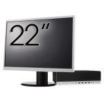 Pachet Calculator Second Hand HP ProDesk 800 G3 SFF, Intel Core i5-7500 3.40-3.80GHz, 8GB DDR4, 256GB SSD + Monitor 22&quot; NewTechnology Media