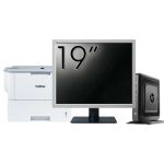 Pachet Calculator Second Hand HP T520 Mini PC, AMD GX-215JJ 1.50GHz, 4GB DDR3, 32GB Flash + Monitor 19&quot; &amp; Imprimanta Brother HL-L6300DW NewTechnology Media