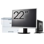 Pachet Calculator Second Hand HP T520 Mini PC, AMD GX-215JJ 1.50GHz, 4GB DDR3, 32GB Flash + Monitor 22&quot; &amp; Imprimanta Brother HL-L6300DW NewTechnology Media