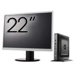 Pachet Calculator Second Hand HP T520 Mini PC, AMD GX-215JJ 1.50GHz, 4GB DDR3, 32GB Flash + Monitor 22&quot; NewTechnology Media