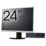 Pachet Calculator Second Hand LENOVO M700 SFF, Intel Core i5-6500 3.20GHz, 8GB DDR4, 256GB SSD, DVD-RW + Monitor 24&quot; NewTechnology Media