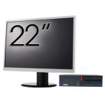 Pachet Calculator Second Hand LENOVO M700 SFF, Intel Core i7-6700 3.40GHz, 8GB DDR4, 256GB SSD + Monitor 22&quot; NewTechnology Media