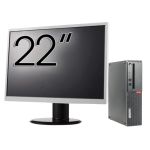 Pachet Calculator Second Hand LENOVO ThinkCentre M910s SFF, Intel Core i3-6100 3.70GHz, 8GB DDR4, 500GB HDD + Monitor 22&quot; NewTechnology Media