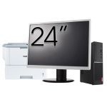Pachet Calculator Second Hand LENOVO V520s SFF, Intel Core i3-7100 2.80GHz, 8GB DDR4, 256GB SSD, DVD-ROM + Monitor 24&quot; &amp; Imprimanta Brother HL-L6300DW NewTechnology Media