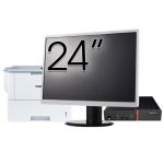 Pachet Calculator Second Hand Lenovo ThinkCentre M700 Mini PC, Intel Core i5-6400T 2.20GHz, 8GB DDR4, 256GB SSD + Monitor 24&quot; &amp; Imprimanta Brother HL-L6300DW NewTechnology Media
