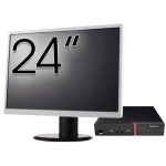 Pachet Calculator Second Hand Lenovo ThinkCentre M700 Mini PC, Intel Core i5-6400T 2.20GHz, 8GB DDR4, 256GB SSD + Monitor 24&quot; NewTechnology Media
