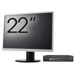 Pachet PC Second Hand HP Elitedesk 800 G2 Mini PC, Intel Core i5-6500T 2.50GHz, 8GB DDR4, 256GB SSD + Monitor 22&quot; NewTechnology Media