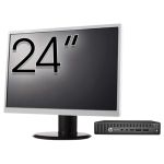 Pachet PC Second Hand HP Elitedesk 800 G2 Mini PC, Intel Core i5-6500T 2.50GHz, 8GB DDR4, 256GB SSD + Monitor 24&quot; NewTechnology Media