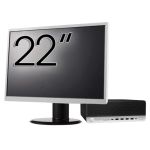 Pachet PC Second Hand HP ProDesk 600 G5 SFF, Intel Core i5-8500 3.00 - 4.10GHz, 8GB DDR4, 256GB SSD + Monitor 22&quot; NewTechnology Media