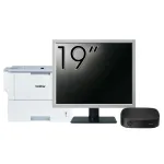 Pachet PC Second Hand HP T430 Thin Client, Intel Celeron N4000 1.10-2.60GHz, 2GB DDR4, 16GB SSD + Monitor 19" &amp; Imprimanta Brother HL-L6300DW NewTechnology Media