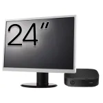 Pachet PC Second Hand HP T430 Thin Client, Intel Celeron N4000 1.10-2.60GHz, 2GB DDR4, 16GB SSD + Monitor 24" NewTechnology Media