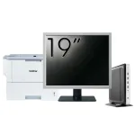 Pachet PC Second Hand HP T630 Thin Client, AMD GX-420GI 2.00GHz, 8GB DDR4, 128GB SSD + Monitor 19" &amp; Imprimanta Brother HL-L6300DW NewTechnology Media