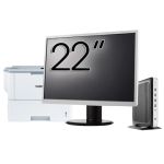 Pachet PC Second Hand HP T630 Thin Client, AMD GX-420GI 2.00GHz, 8GB DDR4, 128GB SSD + Monitor 22&quot; &amp; Imprimanta Brother HL-L6300DW NewTechnology Media