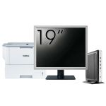 Pachet PC Second Hand HP T630 Thin Client, AMD GX-420GI 2.00GHz, 8GB DDR4, 32GB SSD Flash + Monitor 19&quot; &amp; Imprimanta Brother HL-L6300DW NewTechnology Media