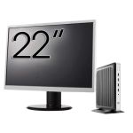 Pachet PC Second Hand HP T630 Thin Client, AMD GX-420GI 2.00GHz, 8GB DDR4, 32GB SSD Flash + Monitor 22&quot; NewTechnology Media