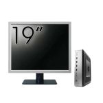 Pachet PC Second Hand HP T730 Thin Client, AMD RX-427BB 2.70-3.60GHz, 8GB DDR3, 32GB SSD Flash + Monitor 19&quot; NewTechnology Media