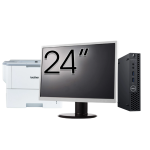 Pachet Calculator Second Hand DELL OptiPlex 3070 Mini, Intel Core i3-9100T 3.10 - 3.70GHz, 8GB DDR4, 256GB SSD + Monitor 24 Inch + Imprimanta Brother HL-L6300DW NewTechnology Media