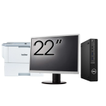 Pachet Calculator Second Hand DELL OptiPlex 3080 MiniPC, Intel Core i5-10500 3.10 - 4.50GHz, 8GB DDR4, 256GB SSD + Monitor 22 Inch + Imprimanta Brother HL-L6300DW NewTechnology Media