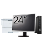 Pachet Calculator Second Hand DELL OptiPlex 3080 MiniPC, Intel Core i5-10500 3.10 - 4.50GHz, 8GB DDR4, 256GB SSD + Monitor 24 Inch + Imprimanta Brother HL-L6300DW NewTechnology Media