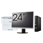 Pachet Calculator Second Hand DELL OptiPlex 7080 Mini PC, Intel Core i5-10500T 2.30 - 3.80GHz, 8GB DDR4, 256GB SSD + Monitor 24&quot; + Imprimanta Brother HL-L6300DW NewTechnology Media