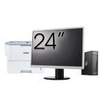 Pachet Calculator Second Hand Fujitsu Esprimo Q958 Mini PC, Intel Core i5-8400 2.80 - 4.00GHz, 8GB DDR4, 256GB SSD + Monitor 24&quot; + Imprimanta Brother HL-L6300DW NewTechnology Media