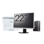 Pachet Calculator Second Hand Fujitsu Esprimo Q958 Mini PC, Intel Core i5-9500 3.00 - 4.40GHz, 8GB DDR4, 256GB SSD + Monitor 22&quot; + Imprimanta Brother HL-L6300DW NewTechnology Media