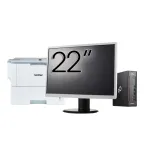Pachet Calculator Second Hand Fujitsu Esprimo Q958 Mini PC, Intel Core i5-9500 3.00 - 4.40GHz, 8GB DDR4, 256GB SSD + Monitor 22" + Imprimanta Brother HL-L6300DW NewTechnology Media