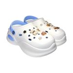 Papuci/saboti, clogs, pentru femei, spuma EVA, alb si albastru, marimea 40, Jose Amorales GartenVIP DiyLine