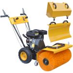 Set multifuncțional benzină plug zăpadă/mătură 6,5 CP GartenMobel Dekor