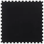 Placă de podea din cauciuc, negru, 12 mm, 100x100 cm GartenMobel Dekor