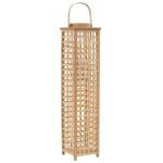 Suport de lumânări suspendat tip felinar, natural, bambus GartenMobel Dekor